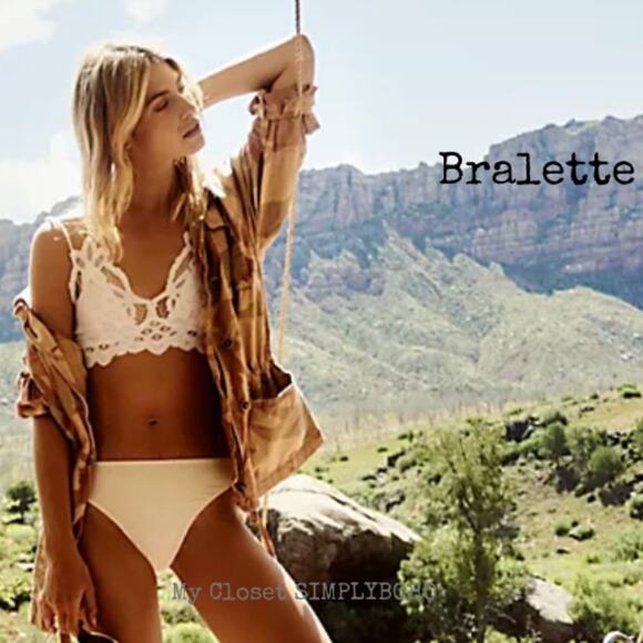 NWOT - WHITE BRALETTE unbranded Boho-inspired bralette white - Picture 8 of 13